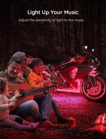 img 1 attached to 🏍️ Govee Motorcycle LED Light Kits - 12 Pcs, RF Remote & App Control, Multicolor Waterproof LED Strip Lights with Music Sync & Multiple Scene Modes - RGB LED Lights for Motorcycles, DC 12V