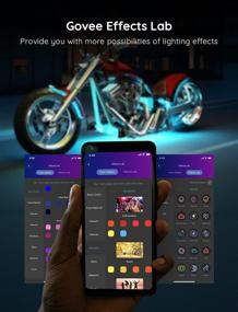 img 2 attached to 🏍️ Govee Motorcycle LED Light Kits - 12 Pcs, RF Remote & App Control, Multicolor Waterproof LED Strip Lights with Music Sync & Multiple Scene Modes - RGB LED Lights for Motorcycles, DC 12V