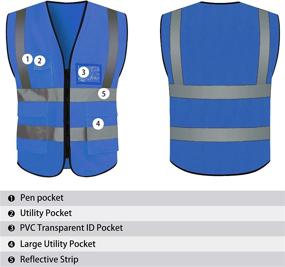 img 1 attached to Reflective Safety Pockets by VICRR: Enhanced Visibility Occupational Health & Safety Products for Personal Protective Equipment