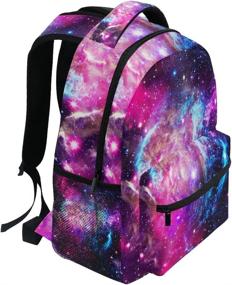 img 3 attached to 🚀 ZZKKO Space Galaxy Star Nebula Universe Boys Girls Backpack for School, Travel, Hiking, Camping - Computer Book Bag, Daypack