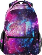 🚀 zzkko space galaxy star nebula universe boys girls backpack for school, travel, hiking, camping - computer book bag, daypack logo