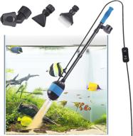 efficient electric gravel cleaner vacuum for fish tanks and reptile enclosures: suction out dirt, debris, and waste - cleans sand and glass surfaces - 110v/30w 500gph логотип