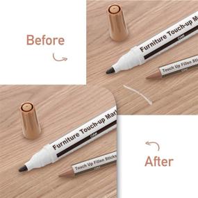 img 2 attached to 🛠️ Furniture Repair Kit for Wood: Markers, Wax Sticks - Stains, Scratches, Wood Floors, Tables, Desks, Carpenters, Bedposts - Touch Ups, Cover Ups (17 pieces)