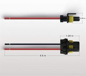 img 3 attached to 🔌 9005 9006 Female Adapter Wiring Harness Sockets for Headlights and Fog Lights - Pack of 2