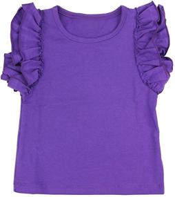 img 2 attached to 👚 Wennikids Little Girls' Solid Tank Top with Double Ruffle Detail