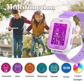 img 3 attached to 🕛 VIVIKEN Kids Digital Sport Watches for Girls - Outdoor Waterproof Electronic Watch with Alarm Stopwatch Countdown - Child Wrist Watch Gifts for Children