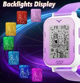img 2 attached to 🕛 VIVIKEN Kids Digital Sport Watches for Girls - Outdoor Waterproof Electronic Watch with Alarm Stopwatch Countdown - Child Wrist Watch Gifts for Children
