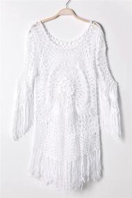 img 3 attached to CUPSHE Womens Fringe Sleeve Crochet