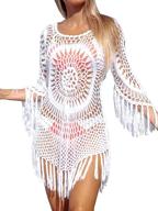 cupshe womens fringe sleeve crochet logo