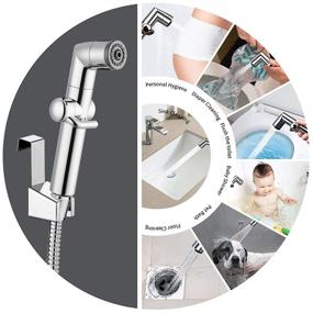 img 2 attached to 🚽 Versatile KAIYING Handheld Bidet Sprayer: Ideal for Toilets, Diaper Washing, and Muslim Showers with Wall/Toilet Mount - Chrome Finish