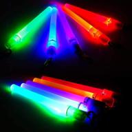 🌈 10-pack led glow sticks mini flashlights: 1 mode, assorted colors light up toys for kids - ideal bulk party favors, concerts, and more! logo