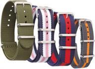 🕰️ nylon watch bands by ownitow: canvas fabric ballistic straps in widths 16mm, 18mm, 20mm, 22mm, or 24mm logo