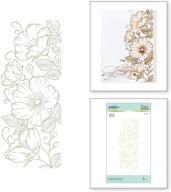 🌸 becca feeken spellbinders sweet blooms border glimmer hot foil plate set - enhanced metal design for seo logo