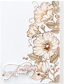 img 2 attached to 🌸 Бекка Фикен Магический мастер "Spellbinders" комплект горячей фольги "Sweet Blooms Border" - улучшенный металлический дизайн для SEO.