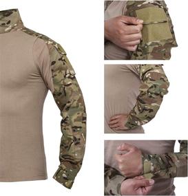 img 2 attached to XKTTAC Hiking Shirts - Tactical, Combat, Airsoft, Military 1/4 Zip Long Sleeve Shirt with Pockets