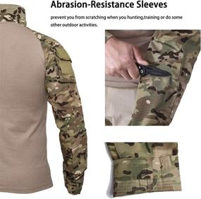 img 1 attached to XKTTAC Hiking Shirts - Tactical, Combat, Airsoft, Military 1/4 Zip Long Sleeve Shirt with Pockets