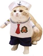 🐶 nacoco dog sailor costumes navy suit with hat - ideal halloween and christmas pet costumes for puppies and cats logo