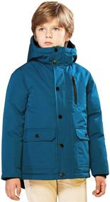 img 4 attached to 🧥 Kids Winter Jacket - SOLOCOTE Boys Coats with Hood, Thick, Heavyweight, Tough, Long, and Windproof Outwear for Ultimate Warmth