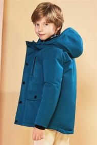 img 2 attached to 🧥 Kids Winter Jacket - SOLOCOTE Boys Coats with Hood, Thick, Heavyweight, Tough, Long, and Windproof Outwear for Ultimate Warmth
