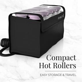 img 2 attached to Remington H1016 Compact Ceramic Hair Setter, Worldwide Voltage, 1-1 ¼ Inch Hair Rollers, Purple/Black