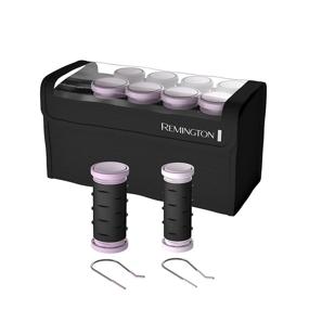 img 4 attached to Remington H1016 Compact Ceramic Hair Setter, Worldwide Voltage, 1-1 ¼ Inch Hair Rollers, Purple/Black