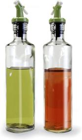 img 1 attached to 🍶 Danesco Retro Glass Oil & Vinegar Bottles Cruet Set: Classic Pourers for Effortless Dressing