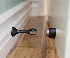 img 4 attached to Stylish Charcoal Black Magnetic Door Stop - 1pc | Keep Your Doors Secure and Sophisticated