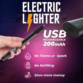 img 3 attached to 🕯️ USB Rechargeable Electric Lighter for Candles - 2 Pack