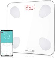 📱 yoobure bluetooth body fat scale - smart bathroom digital weight scale with ios android app | highly accurate bmi scale | auto recognition body composition analyzer logo