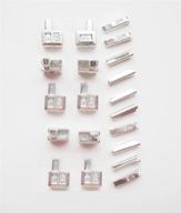 🧥 20 pieces of #5 silver metal zipper retainer box sliders with insertion pin - repair kit for jacket and coat zippers logo