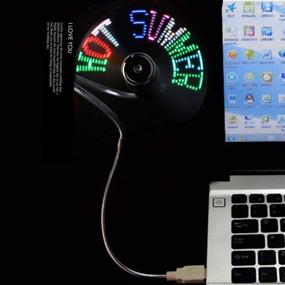 img 2 attached to Kbinter New USB Fan with Creative LED RGB Light - Programmable, Flexible Gooseneck, DIY Message - Mini USB Fan for PC Laptop Notebook Desktops