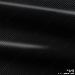 img 1 attached to 🎞️ 3M CA-421 DI-NOC Black Carbon Fiber 4ft x 2ft (8 Sq/ft) Flexible Vinyl Wrapping Film