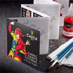 img 2 attached to 🎨 Castle Art Supplies 24-Pack 3D Fabric Paint Set: Ideal for Artists, Adults, and Beginners; Great for Clothing, Canvas, Glass, Wood, and Metal; Includes 29ml Bottles and 3 Brushes