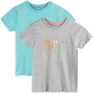 🌱 organic cotton fair trade certified 2-pack mighty girls' t-shirts: short sleeved crewneck set for toddlers and kids with enhanced seo logo