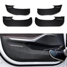 img 4 attached to 4PCS Anti-Kick Pad Car Door Protective Sticker Self-Adhesive Compatible With BMW G20 2018 2019 2020 2021 2022 Interior Accessories