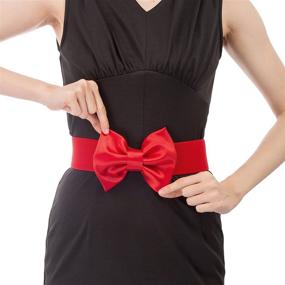 img 2 attached to 🎀 Large Bow Knot Dress Waist Belts: Fashionable Women's Accessories and Belts