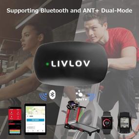 img 2 attached to LIVLOV V6 Heart Rate Monitor Chest Strap - Bluetooth & ANT+ Heart Rate Sensor, Waterproof HR Monitor for Polar, Wahoo, Zwift, Peloton, DDP Yoga, Map My Ride, and Garmin Sports Watches