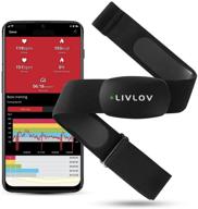 livlov v6 heart rate monitor chest strap - bluetooth & ant+ heart rate sensor, waterproof hr monitor for polar, wahoo, zwift, peloton, ddp yoga, map my ride, and garmin sports watches logo