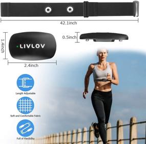 img 3 attached to LIVLOV V6 Heart Rate Monitor Chest Strap - Bluetooth & ANT+ Heart Rate Sensor, Waterproof HR Monitor for Polar, Wahoo, Zwift, Peloton, DDP Yoga, Map My Ride, and Garmin Sports Watches