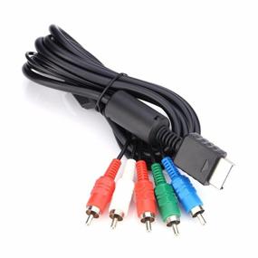 img 2 attached to 🎮 Enhance Your Gaming Experience: TraderPlus 2 Pack High Resolution HDTV Component RCA AV Audio Video Cable for PS3 & PS2 Playstation