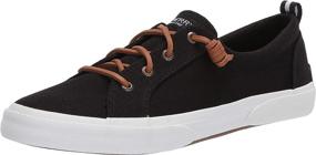 img 1 attached to 👟 Sperry Pier Wave Canvas Black: Elevated Style and Comfort in a Classic Design