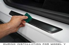 img 3 attached to 🛡️ Ultimate Door Sill Protection: Crystal Shield DIY Film Kit for Tesla Model 3 and Model Y - Premium Matte 3M Scotchgard Pro Series Paint Protection Film