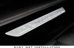 img 1 attached to 🛡️ Ultimate Door Sill Protection: Crystal Shield DIY Film Kit for Tesla Model 3 and Model Y - Premium Matte 3M Scotchgard Pro Series Paint Protection Film