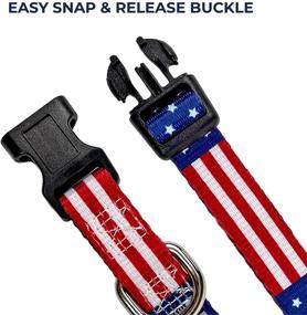 img 1 attached to 🐕 Adjustable Dog Collars - Durable Nylon Collars for Small, Medium, and Large Dogs - Flag, Plaid, and Animal Print Styles Available