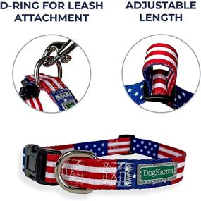 img 2 attached to 🐕 Adjustable Dog Collars - Durable Nylon Collars for Small, Medium, and Large Dogs - Flag, Plaid, and Animal Print Styles Available