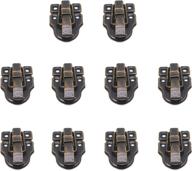 🔒 geesatis set of 10 bronze latch catch hasp chest box trunk latch hasps with mounting screws - superior quality and easy installation логотип