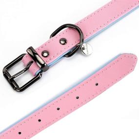 img 1 attached to 🐶 SuperBuddy Genuine Leather Dog Collar: Adjustable, Durable & Soft Padded Pet Collars for Puppy, Small, Medium, and Large Dogs - Ultimate Comfort and Style!