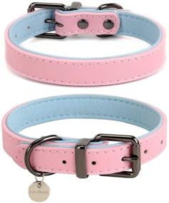 img 4 attached to 🐶 SuperBuddy Genuine Leather Dog Collar: Adjustable, Durable & Soft Padded Pet Collars for Puppy, Small, Medium, and Large Dogs - Ultimate Comfort and Style!