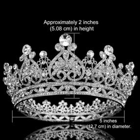 img 3 attached to COCIDE Silver Crown for Women: Crystal Queen Crowns and Tiaras for Girls - Full Round Wedding Headband, Hair Accessories for Birthday, Pageant, Prom, Bridal Party, Halloween Costume