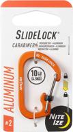 🔒 high-quality nite ize csla2-19-r6 slidelock carabiner | size #2 | vibrant orange color логотип